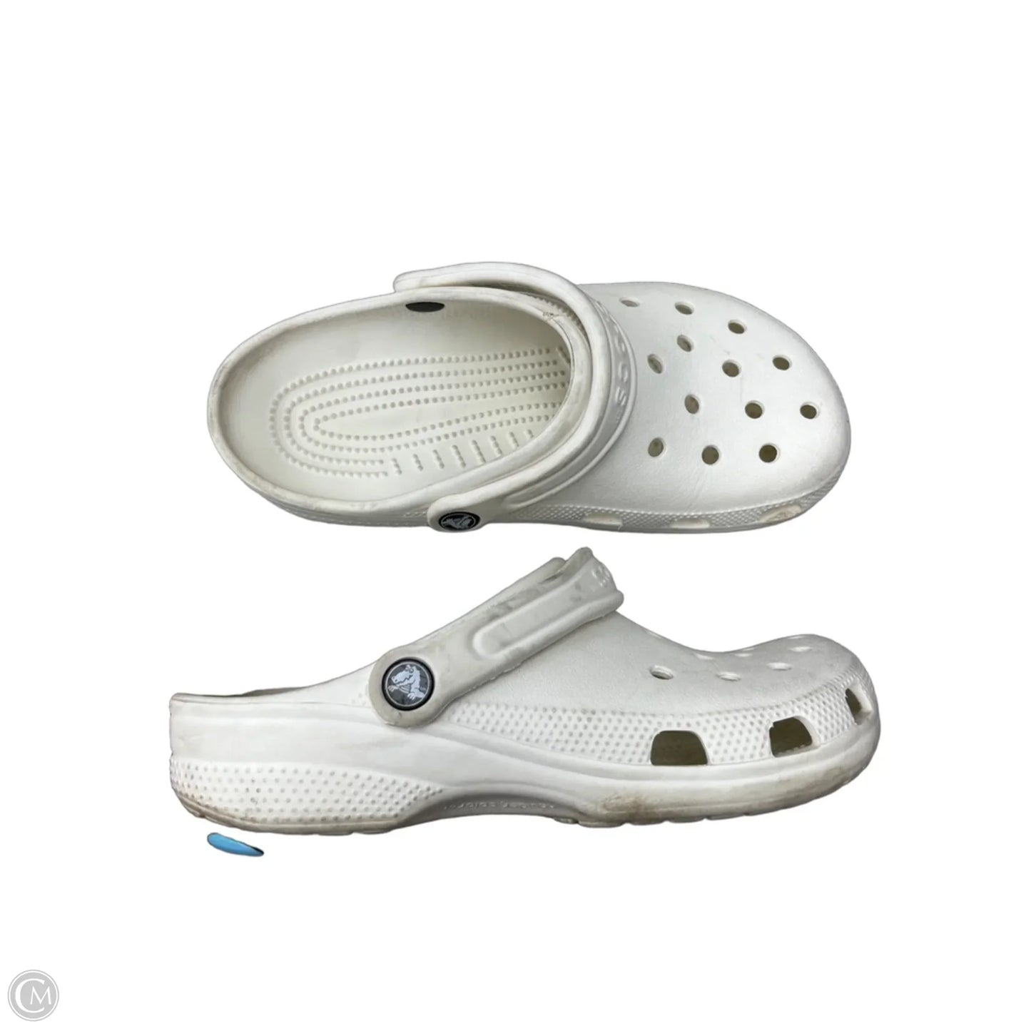 Shoes Flats By Crocs In White, Size: 8