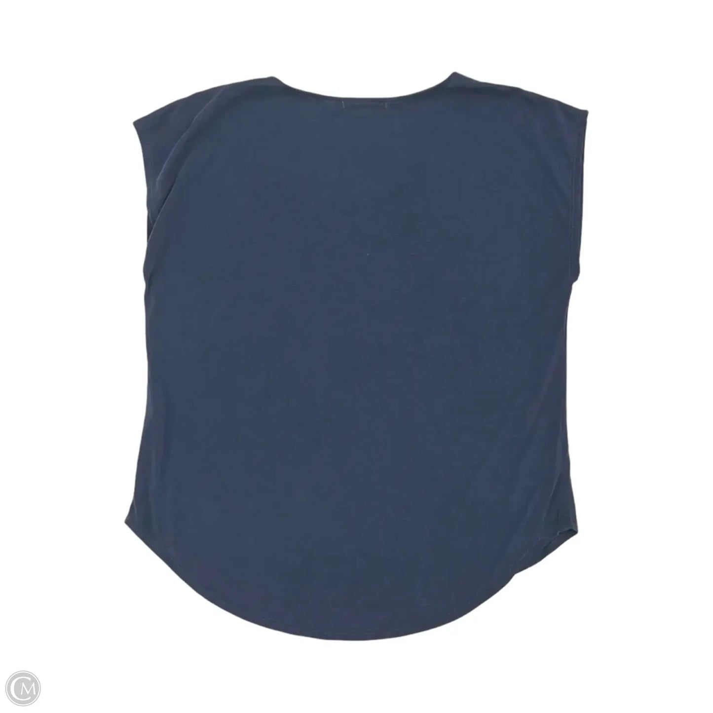 Blouse Short Sleeve By Green Envelope In Blue, Size: L