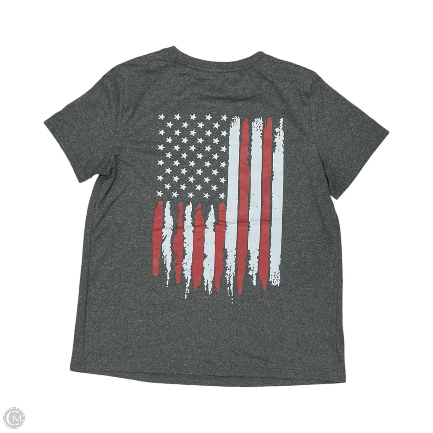 Top Short Sleeve By Shein In Grey, Size: L