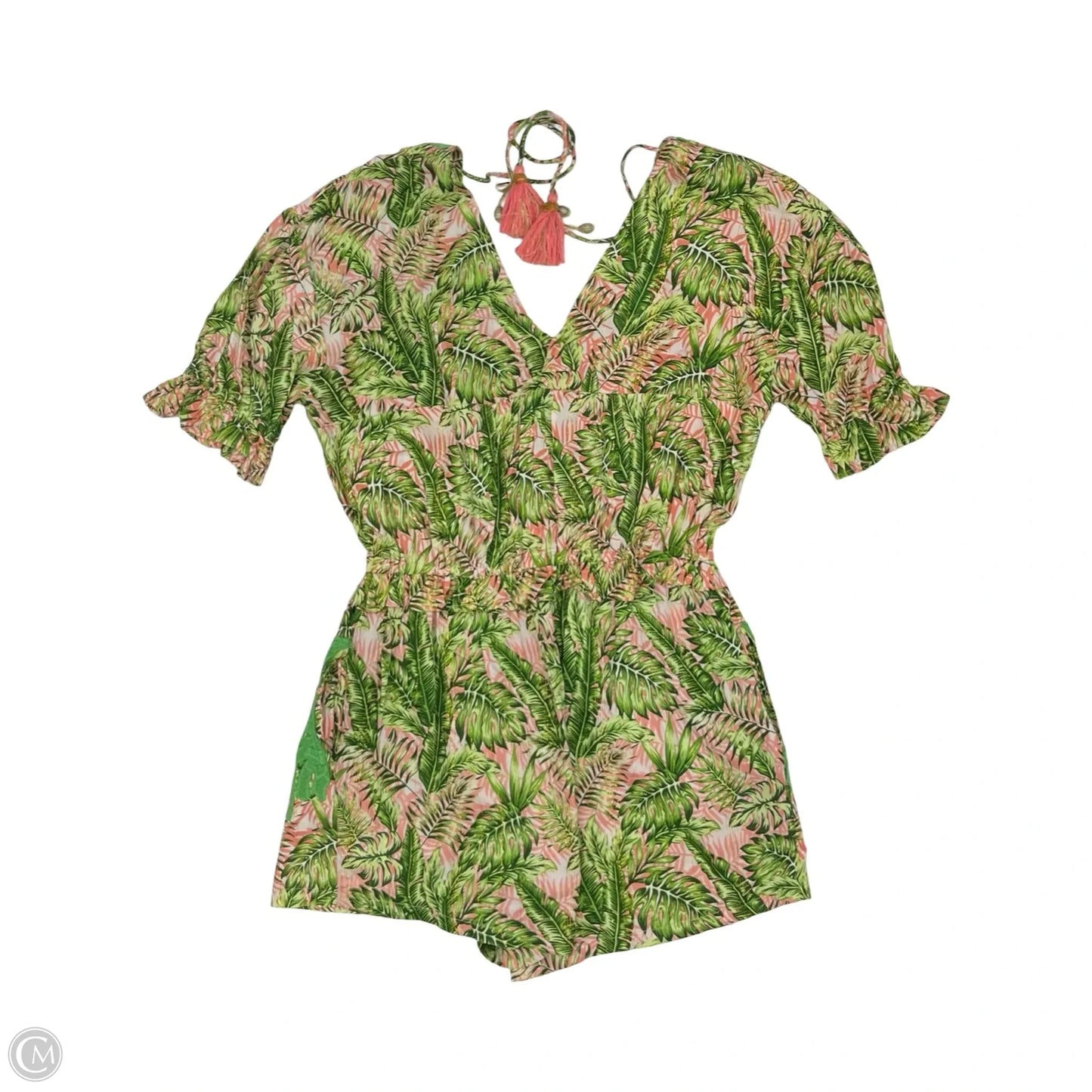 Romper By Clothes Mentor In Tropical Print, Size: M