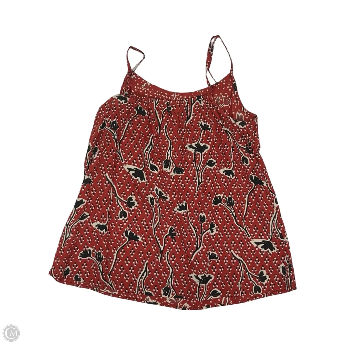 Blouse Sleeveless By Fatface In Black & Red, Size: M