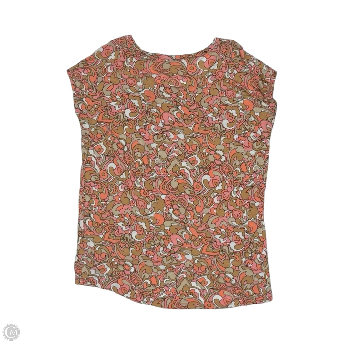 Top Short Sleeve Designer By Michael Kors In Orange & Pink, Size: S
