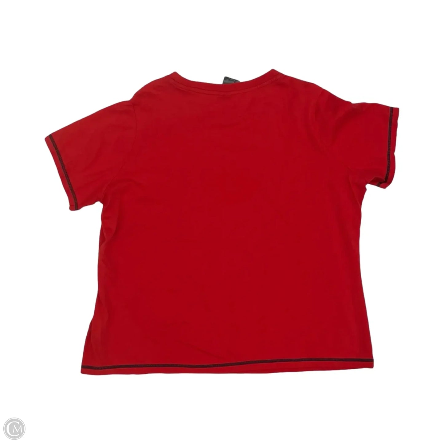 Athletic Top Short Sleeve By Adidas In Red, Size: 2x
