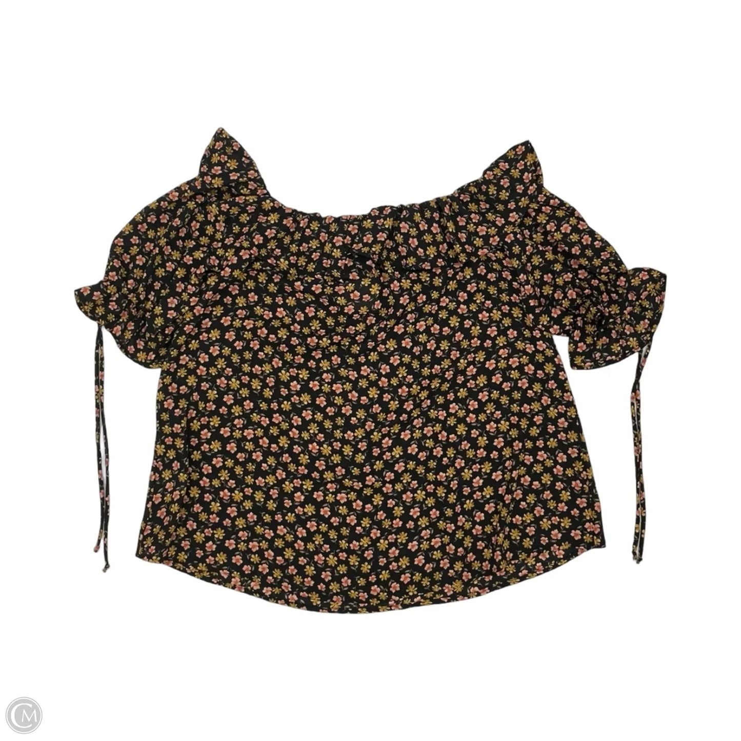 Blouse Short Sleeve By White Birch In Floral Print, Size: S