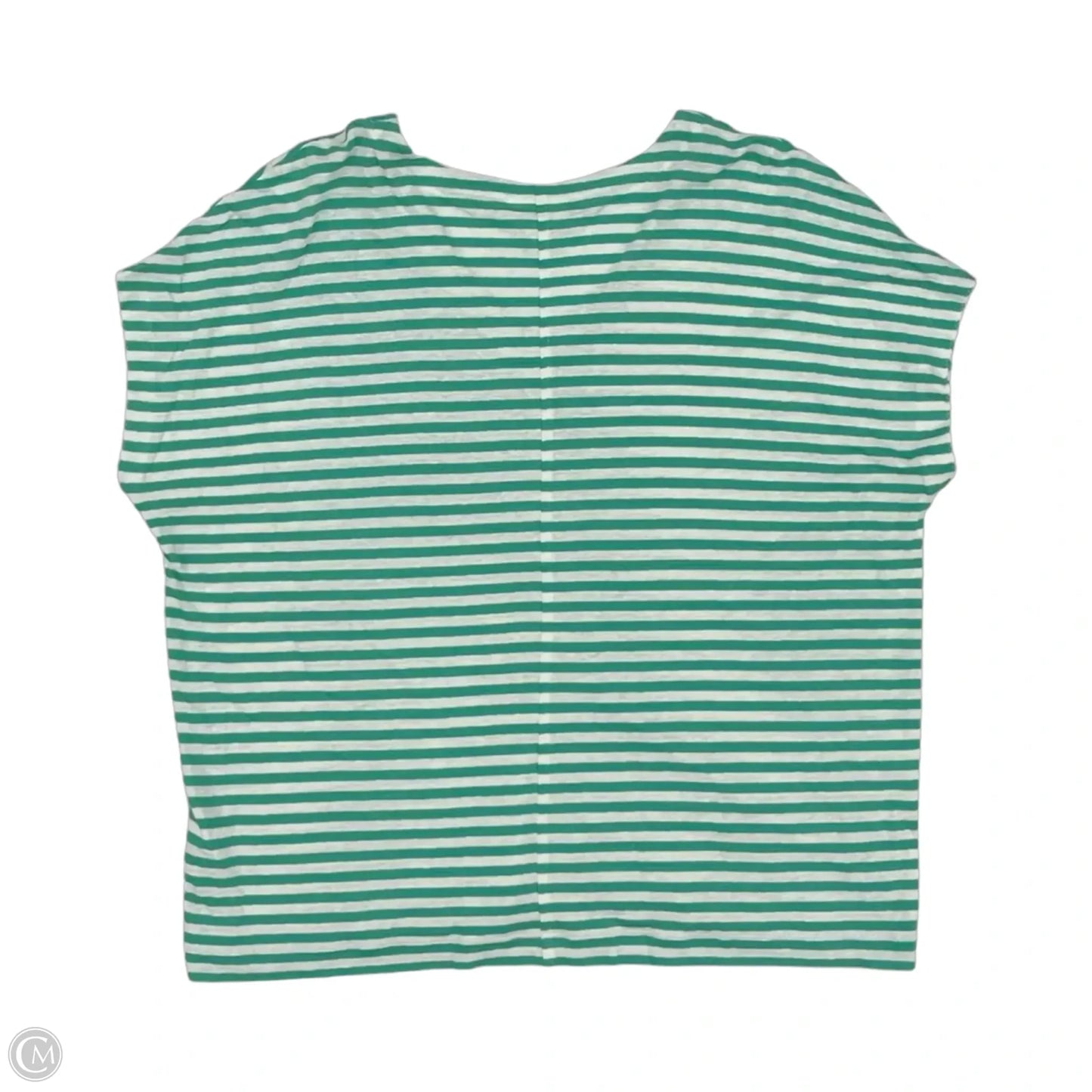 Top Short Sleeve By J. Jill In Green & White, Size: S