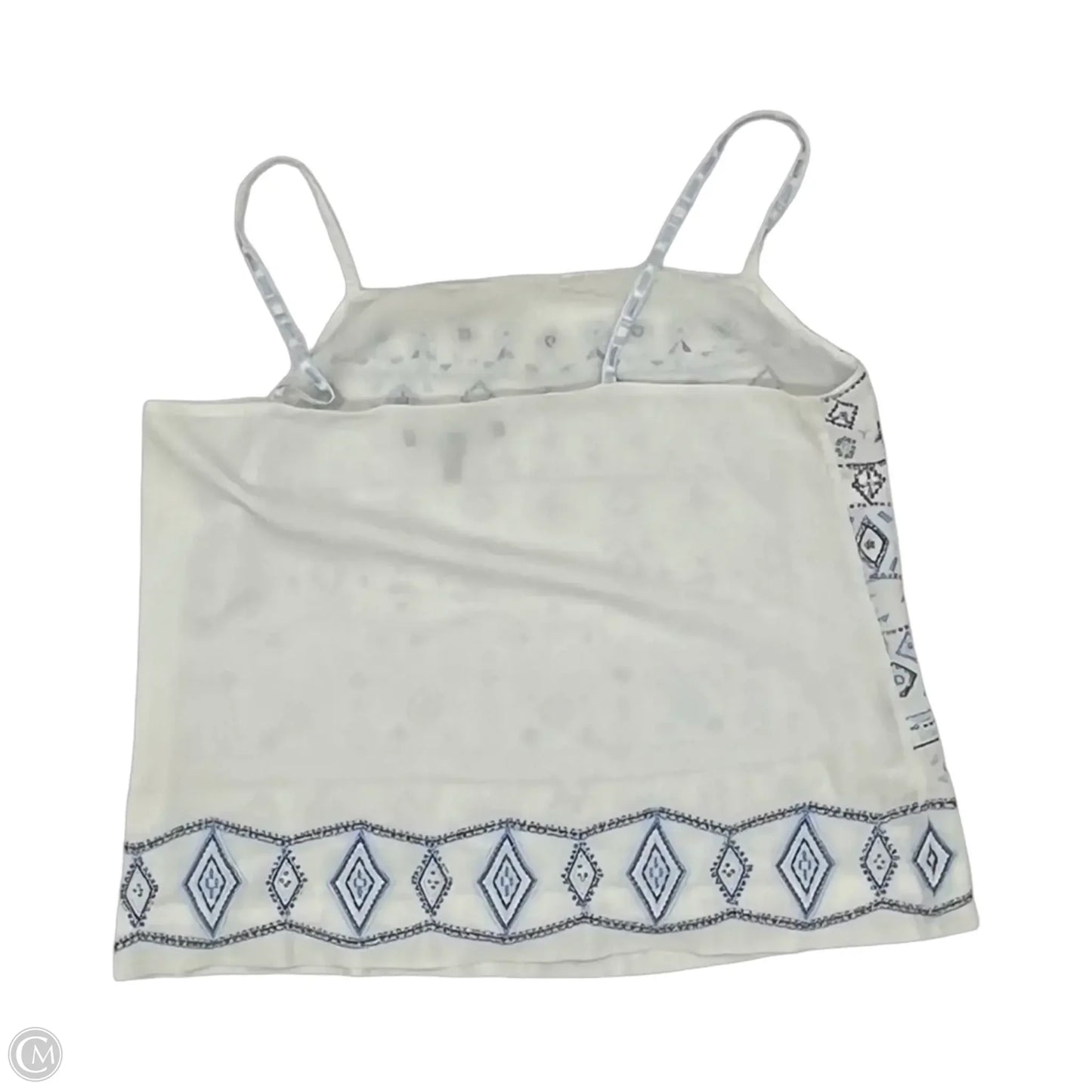 Blouse Sleeveless By White House Black Market In Blue & White, Size: L