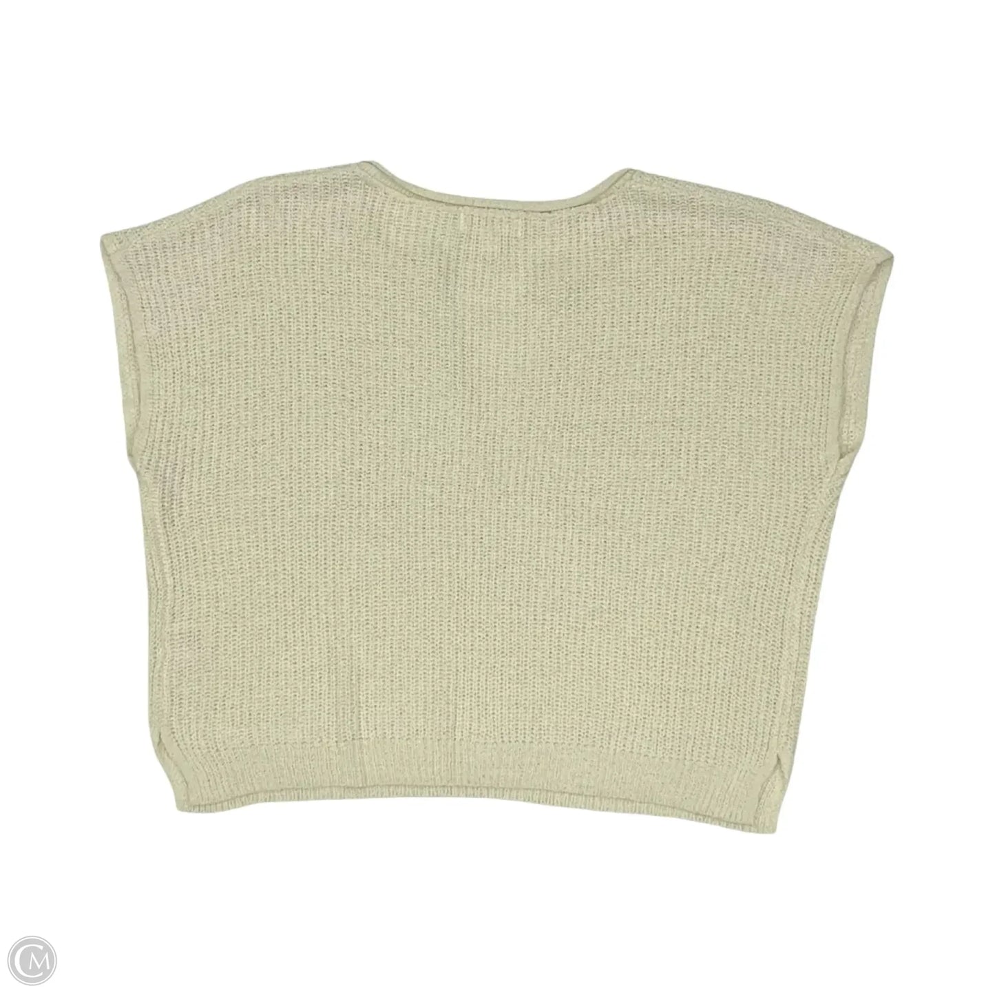 Sweater Short Sleeve By Blu Pepper In Cream, Size: M