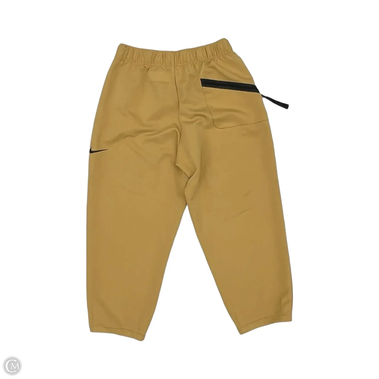 Athletic Pants By Nike In Black & Yellow, Size: L
