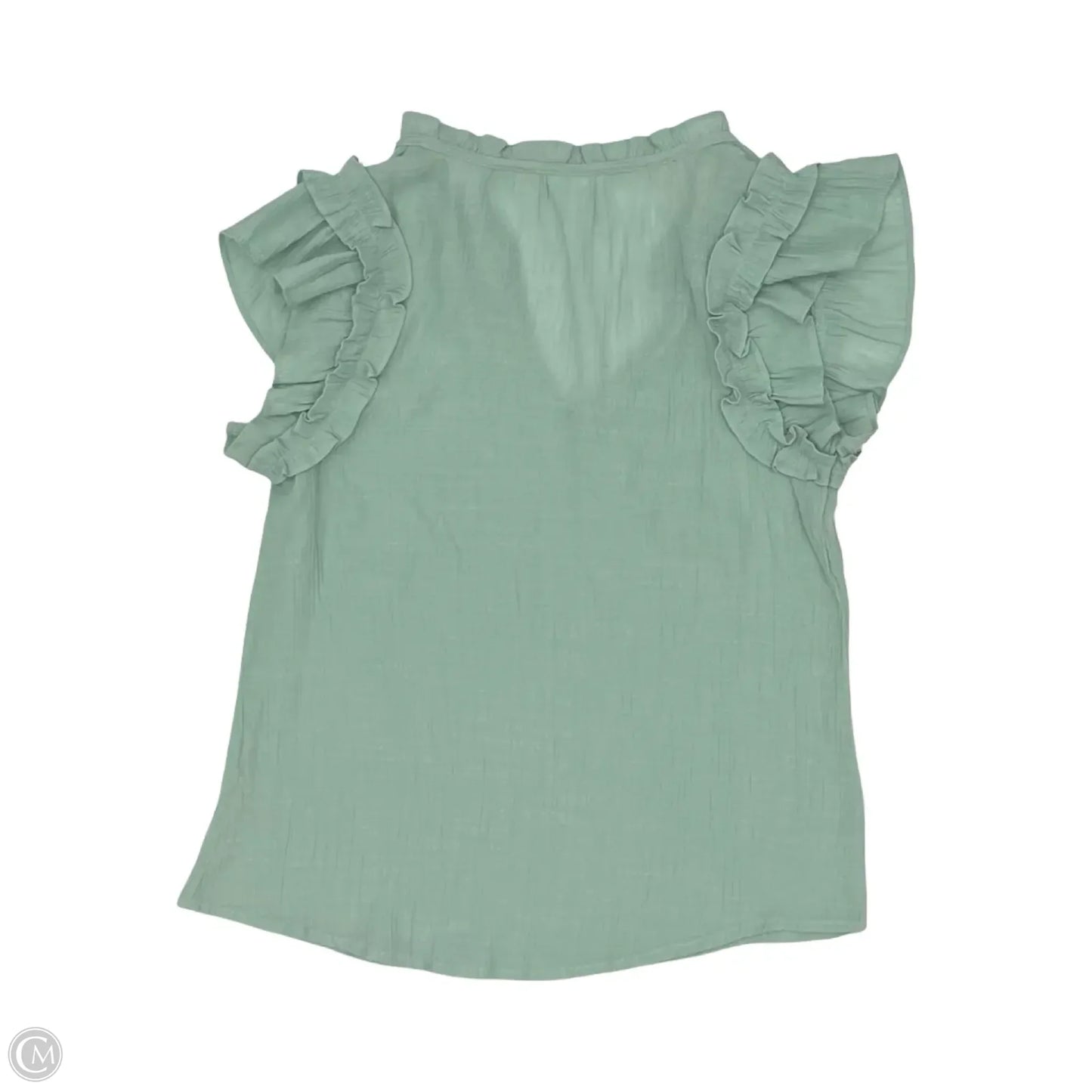 Blouse Short Sleeve By Mine In Green, Size: M