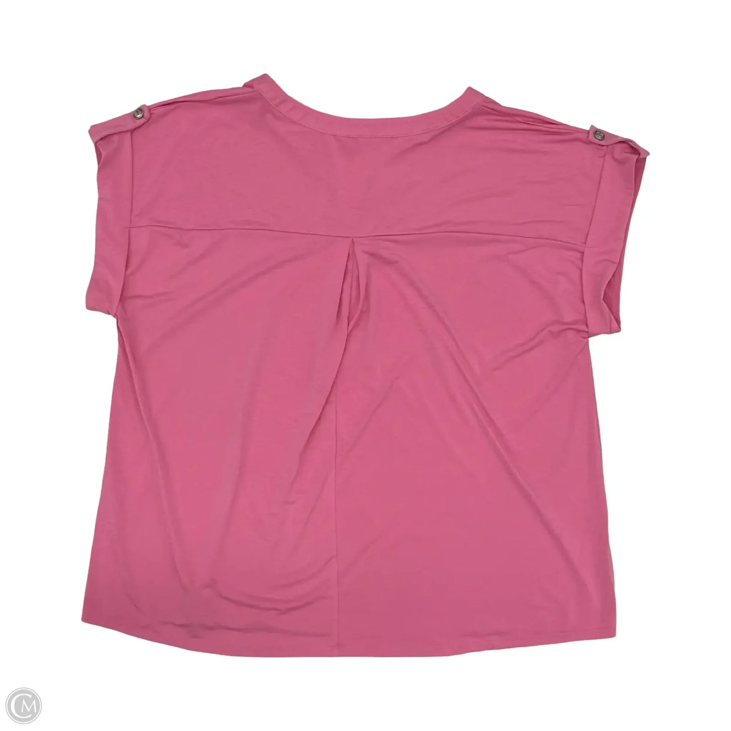 Blouse Short Sleeve By Dear Scarlett In Pink, Size: 2x