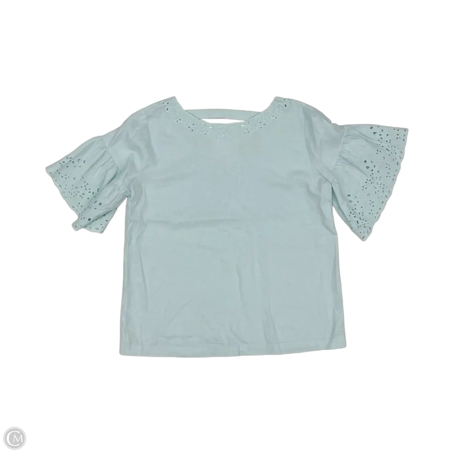 Blouse Short Sleeve By Loft In Blue, Size: M