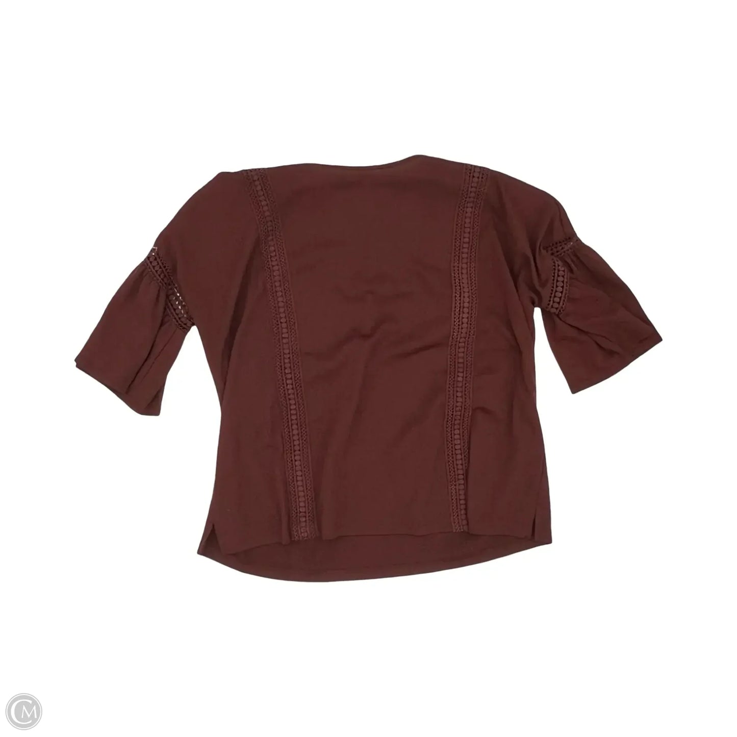 Blouse Short Sleeve By Lc Lauren Conrad In Brown, Size: L