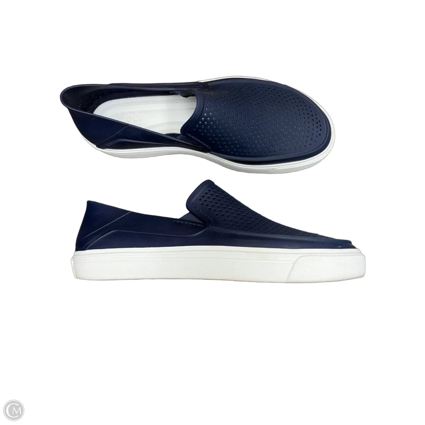 Shoes Flats By Crocs In Navy, Size: 11