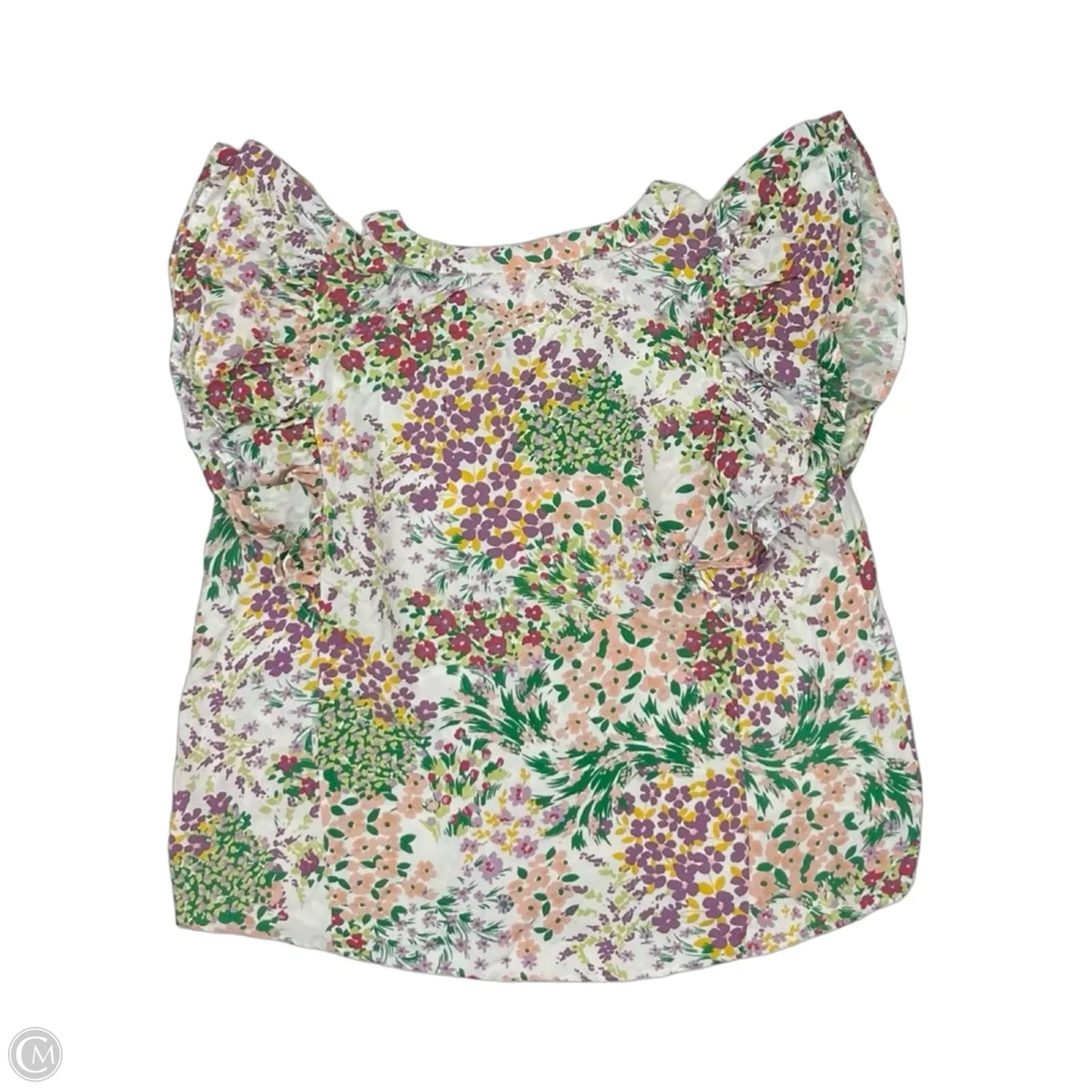 Blouse Short Sleeve By Maurices In Floral Print, Size: Xl