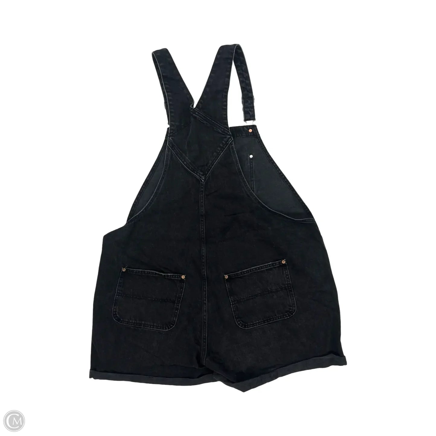 Shortalls By Old Navy In Black Denim, Size: Xxl