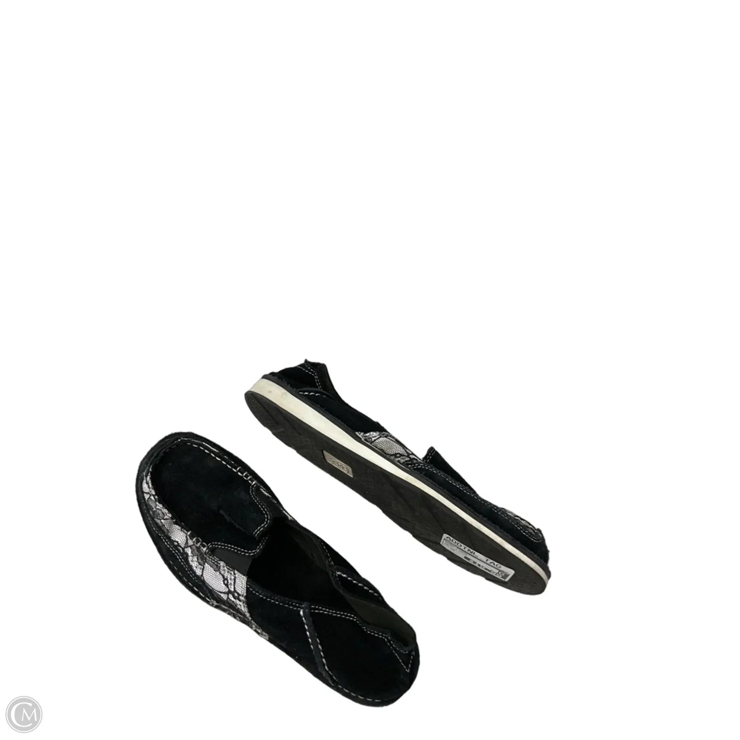 Shoes Flats By Ariat In Black & Cream, Size: 10
