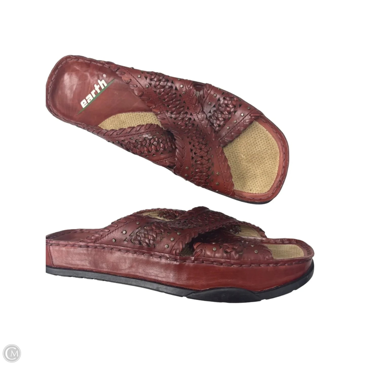 Sandals Flats By Earth In Brown, Size: 8