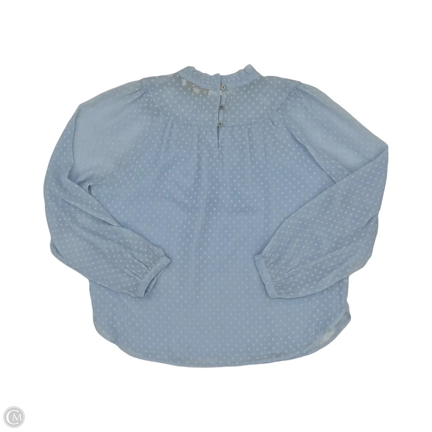 Blouse Long Sleeve By Loft In Blue, Size: M