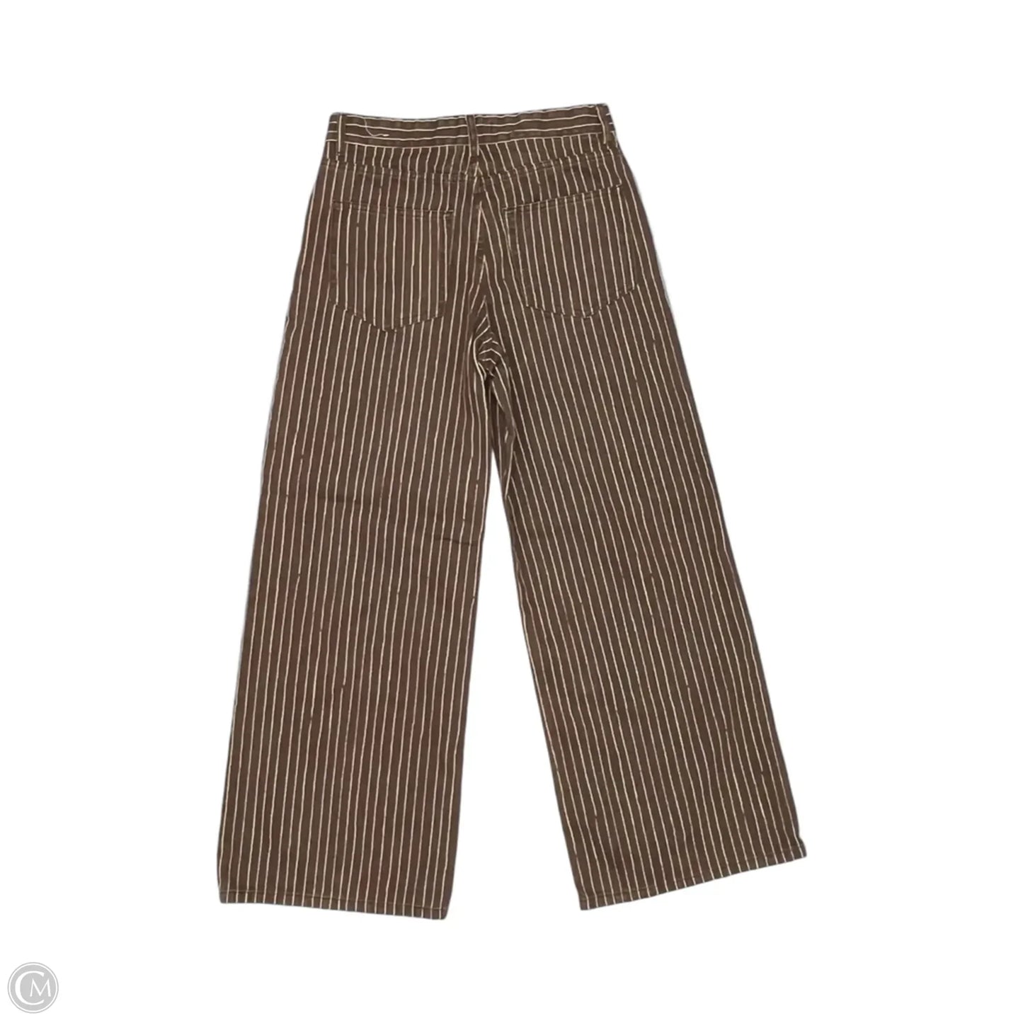 Jeans Wide Leg By Mng In Brown & Tan, Size: 8