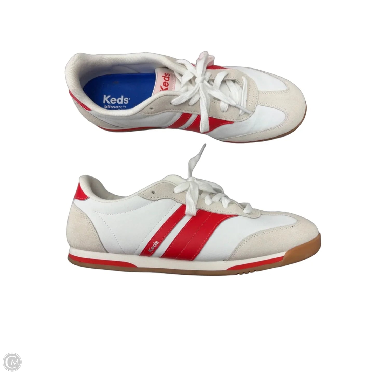 Shoes Sneakers By Keds In Red & Tan, Size: 11