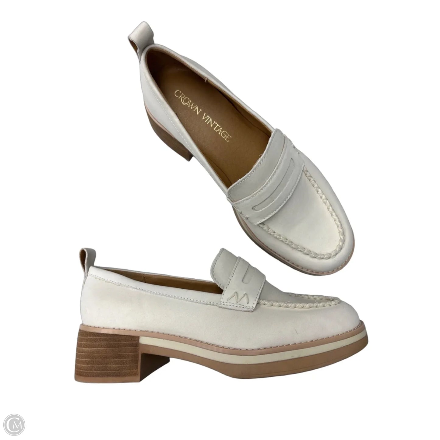 Shoes Heels Block By Crown Vintage In Tan, Size: 9.5
