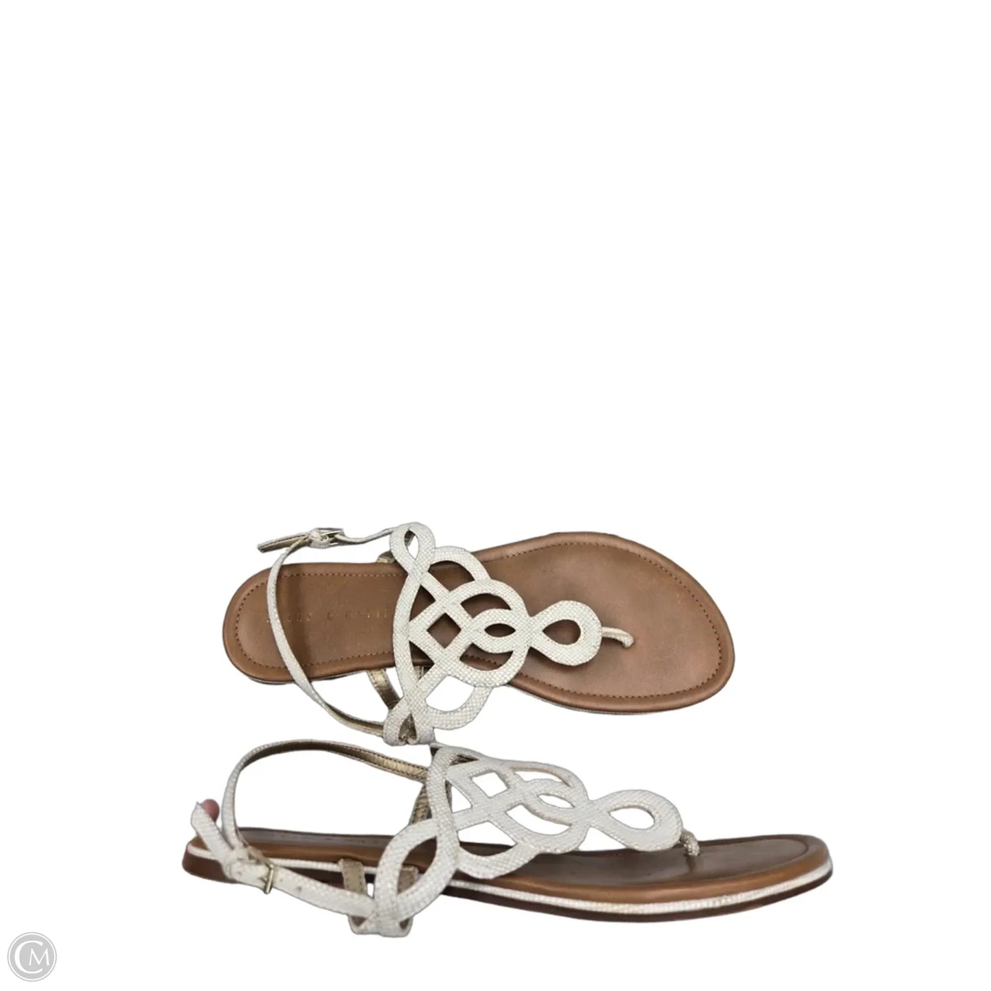 Sandals Flats By Kelly And Katie In Brown & Cream, Size: 10