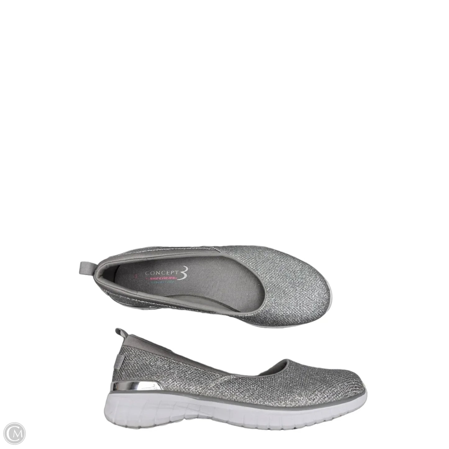 Shoes Flats By Skechers In Silver, Size: 9