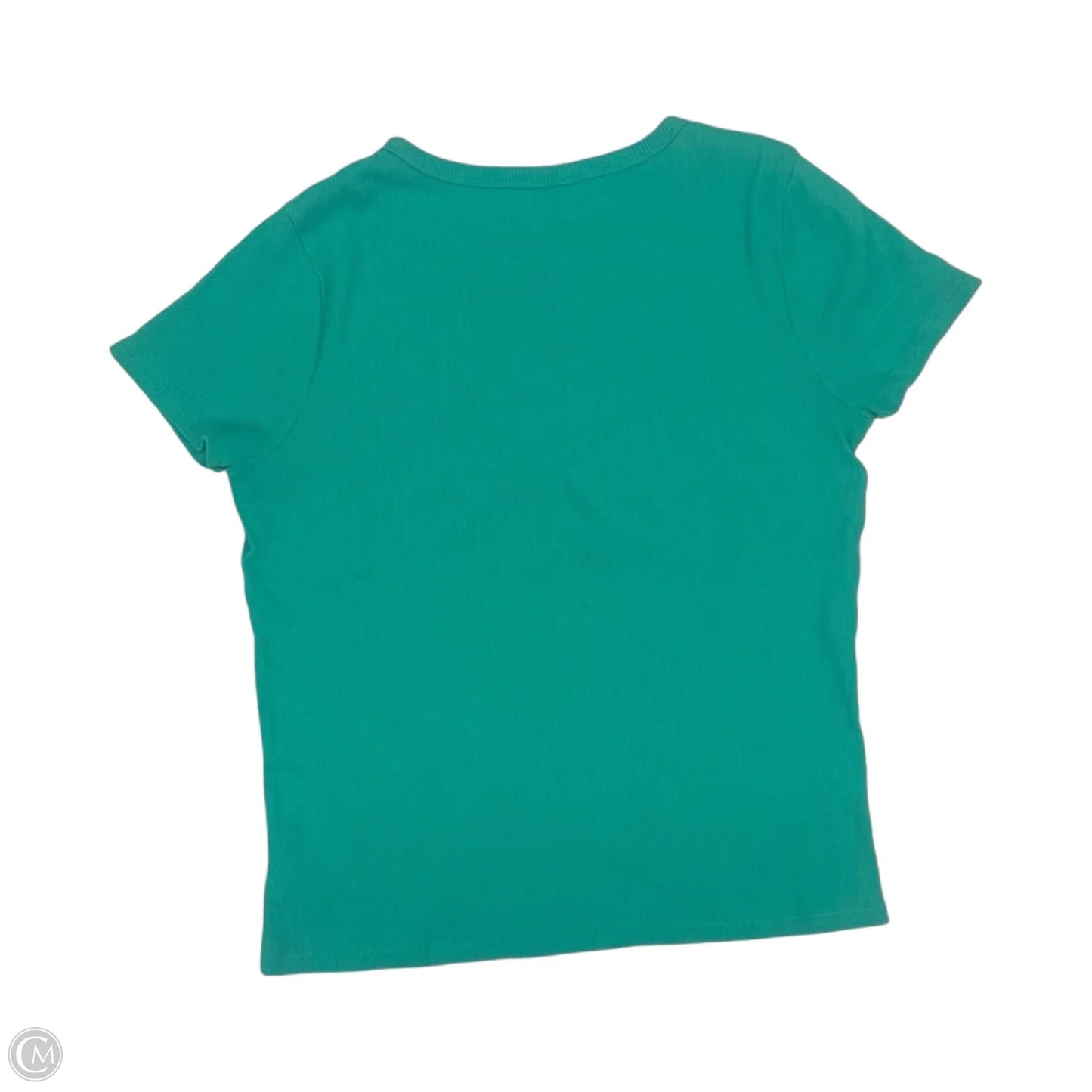 Top Short Sleeve Basic By Time And Tru In Green, Size: M