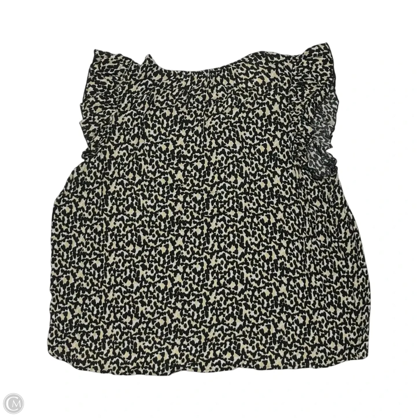 Blouse Short Sleeve By Old Navy In Leopard Print, Size: Xl