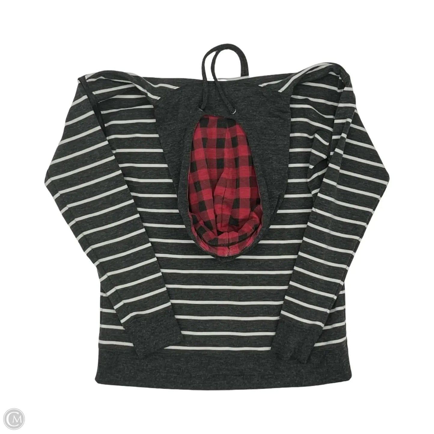 Sweatshirt Hoodie By Maurices In Grey & White, Size: Xs