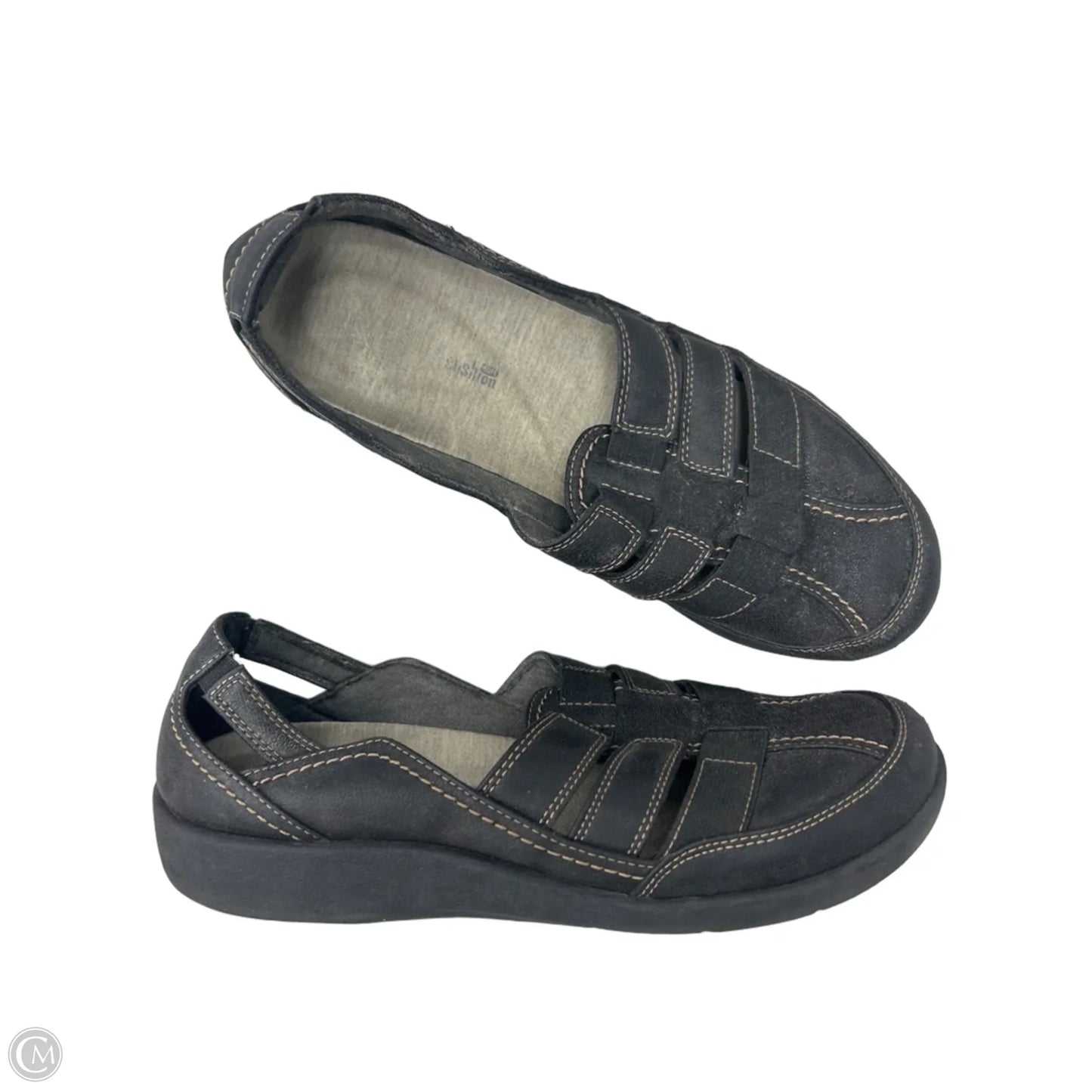 Shoes Flats By Clarks In Black, Size: 10