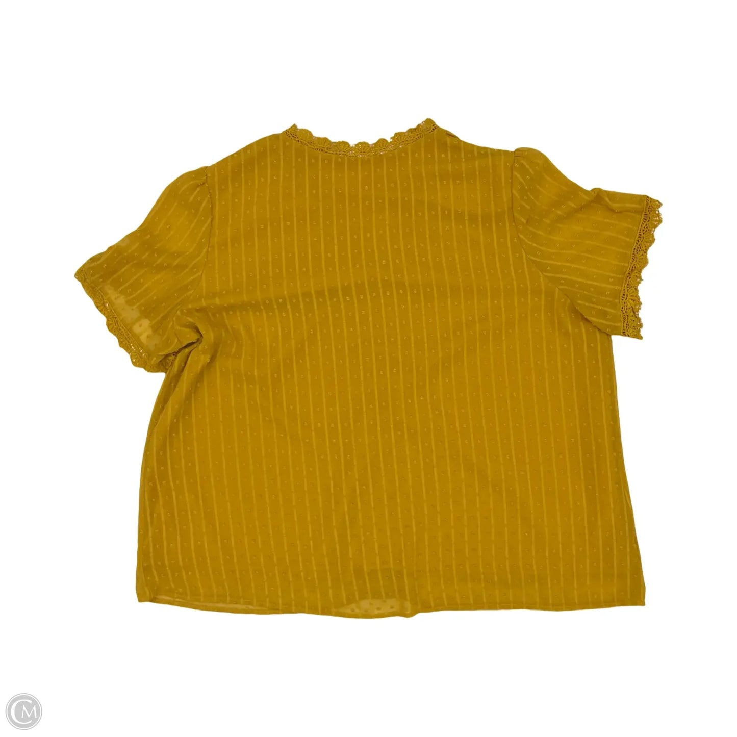 Blouse Short Sleeve By Cme In Yellow, Size: 4x