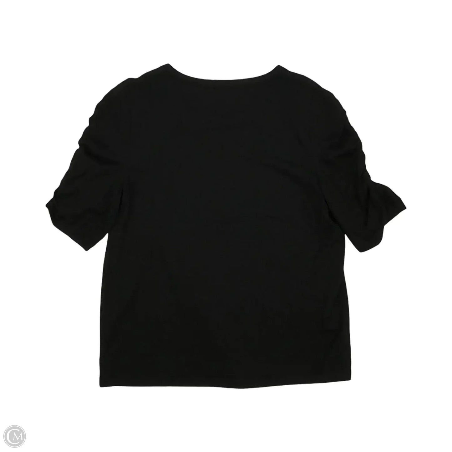 Top Short Sleeve By Loft In Black, Size: L