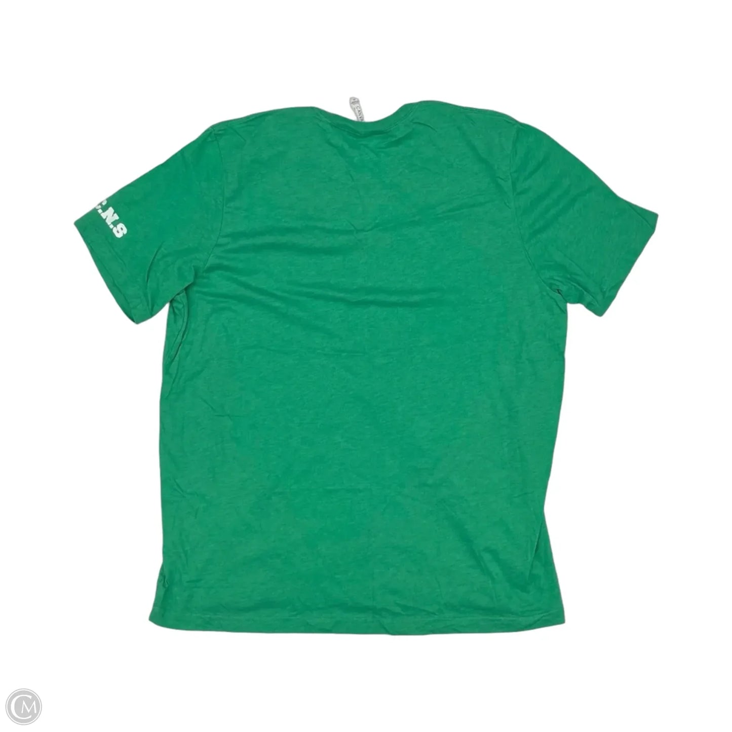 Top Short Sleeve By Bella + Canvas In Green, Size: 2x