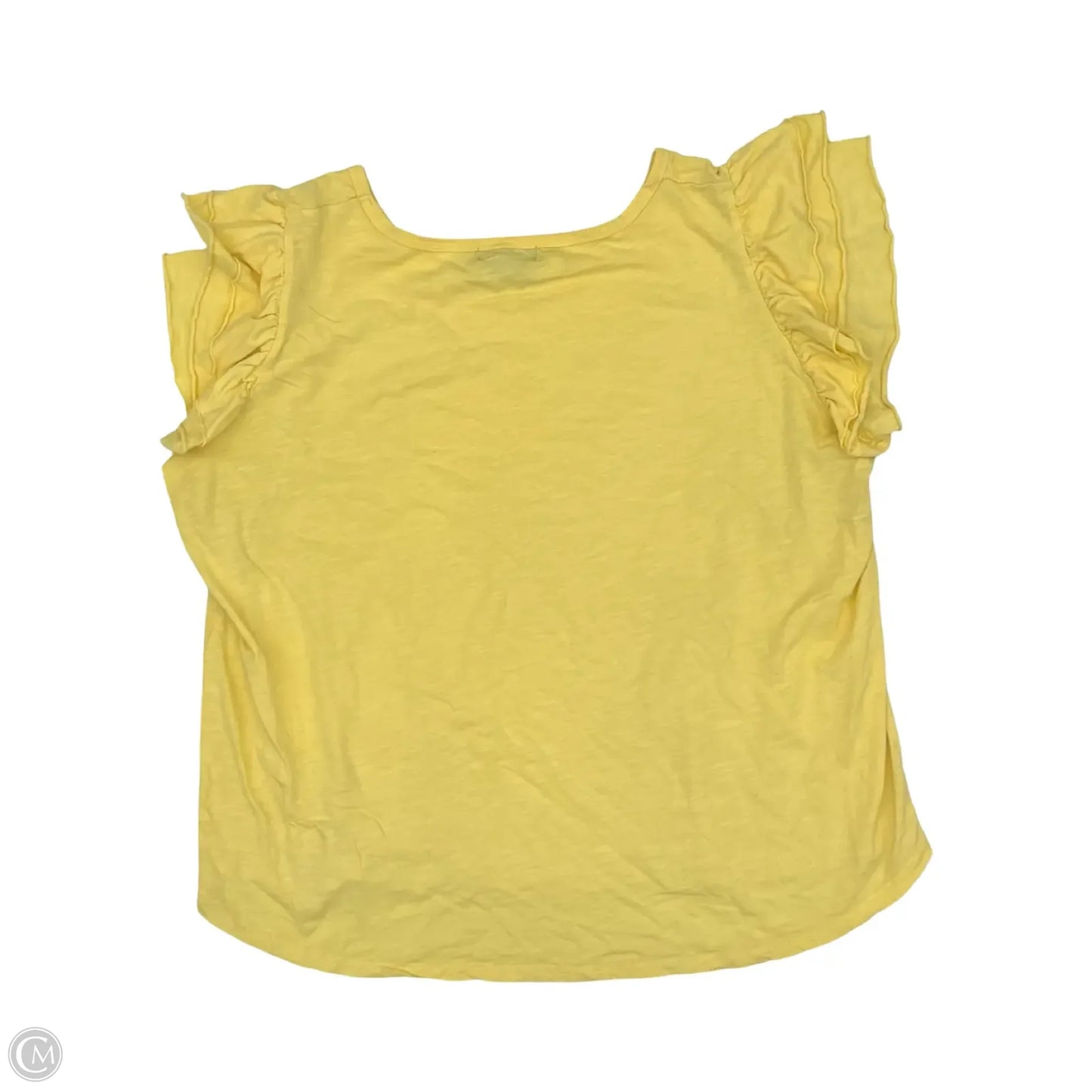 Top Short Sleeve By Clothes Mentor In Yellow, Size: 2x