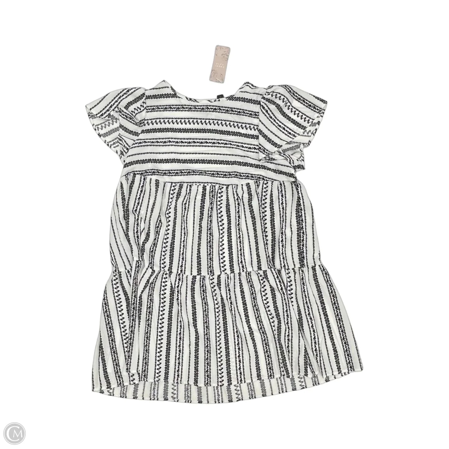 Dress Casual Short By Emery Rose In Black & White, Size: 1x
