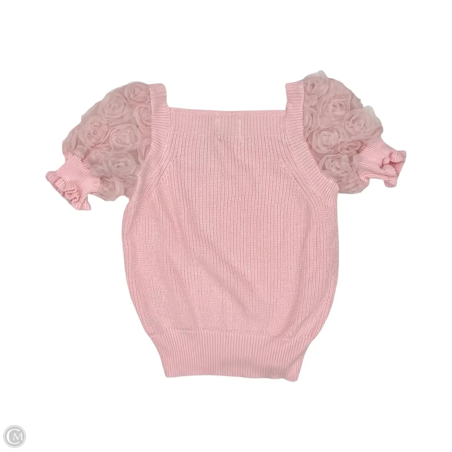 Sweater Short Sleeve By Clothes Mentor In Pink, Size: L