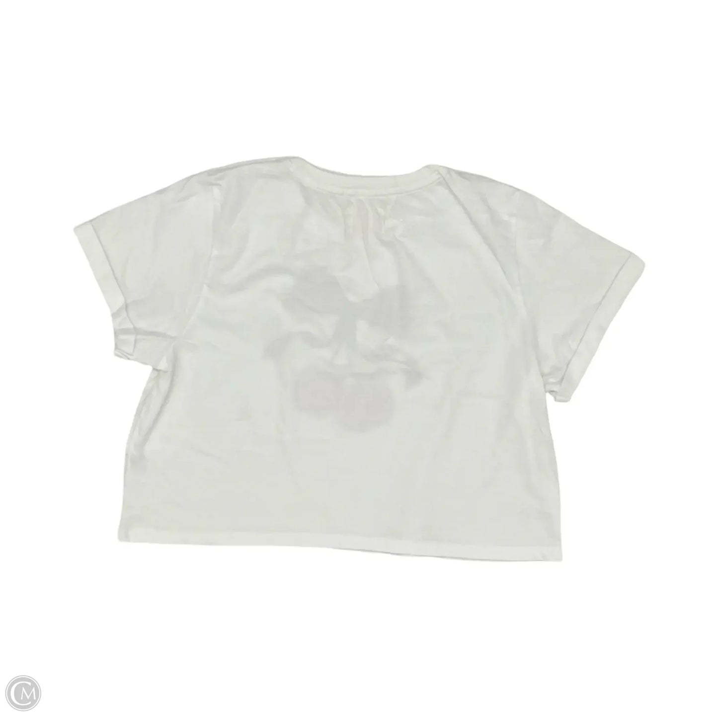 Top Short Sleeve By Clothes Mentor In White, Size: L
