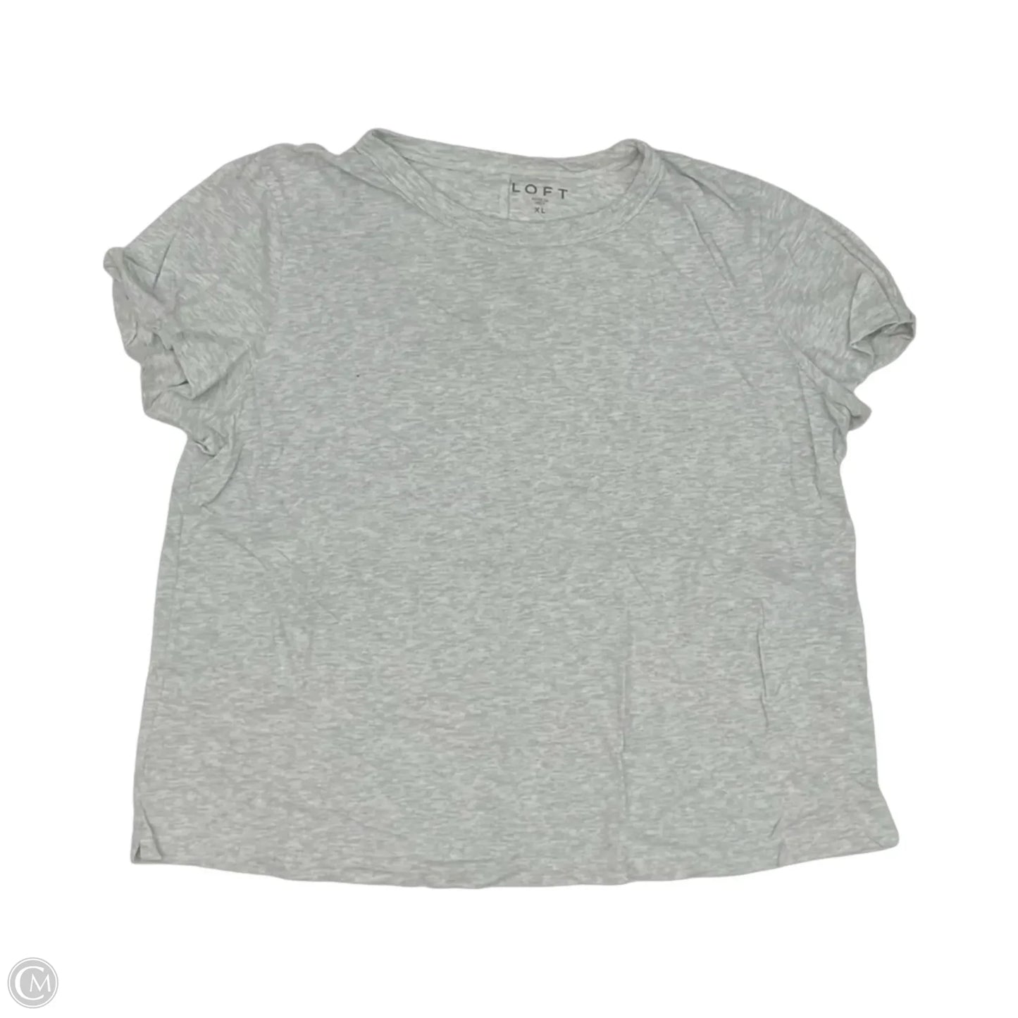 Top Short Sleeve Basic By Loft In Grey, Size: Xl
