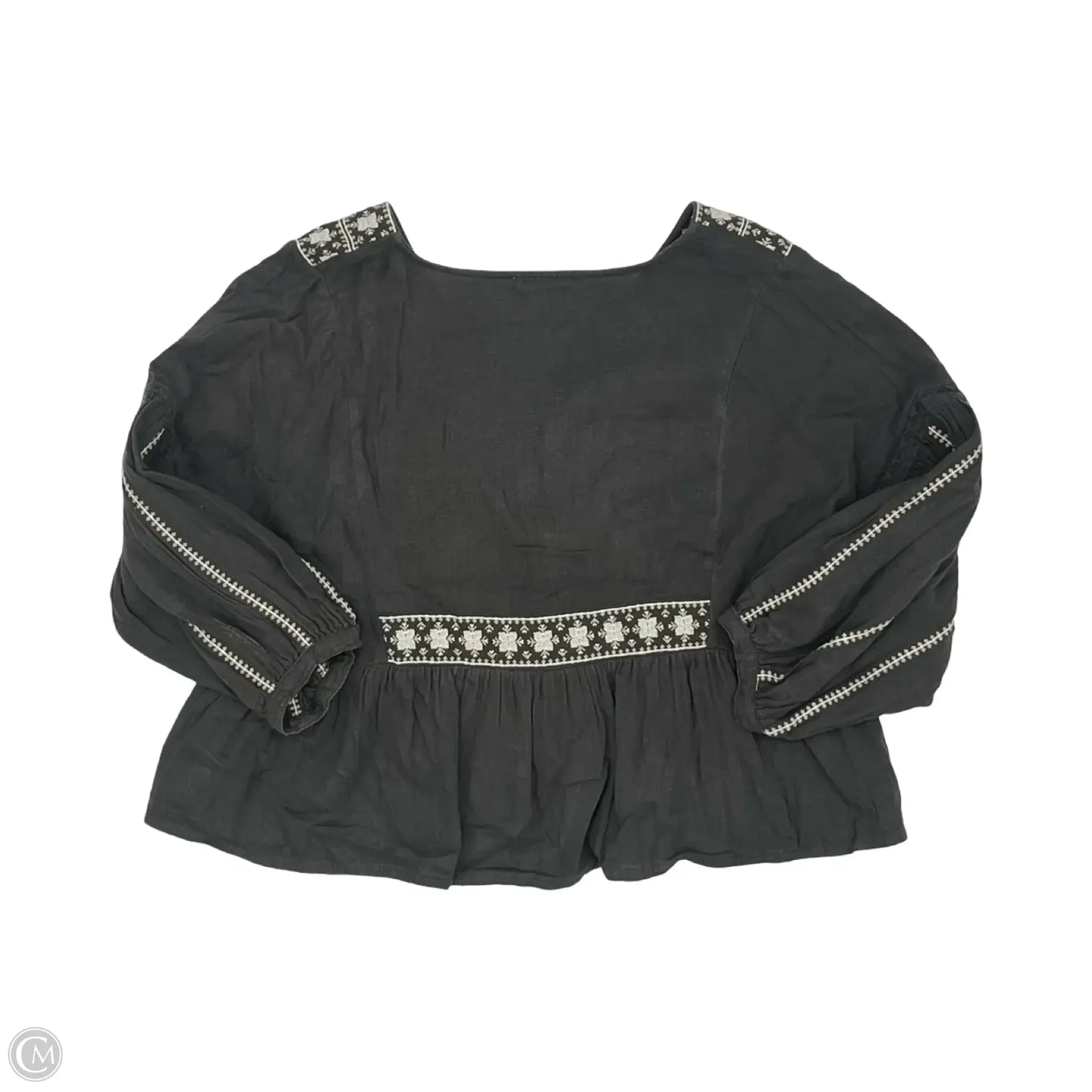 Top Long Sleeve By Lucky Brand In Grey, Size: L