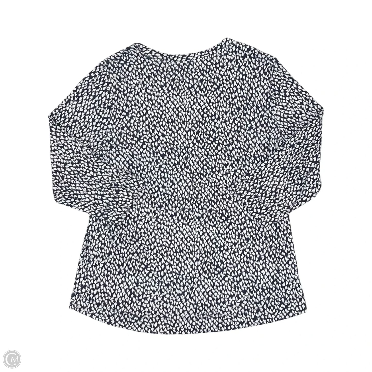 Blouse Long Sleeve By Max Studio In Black & White, Size: S