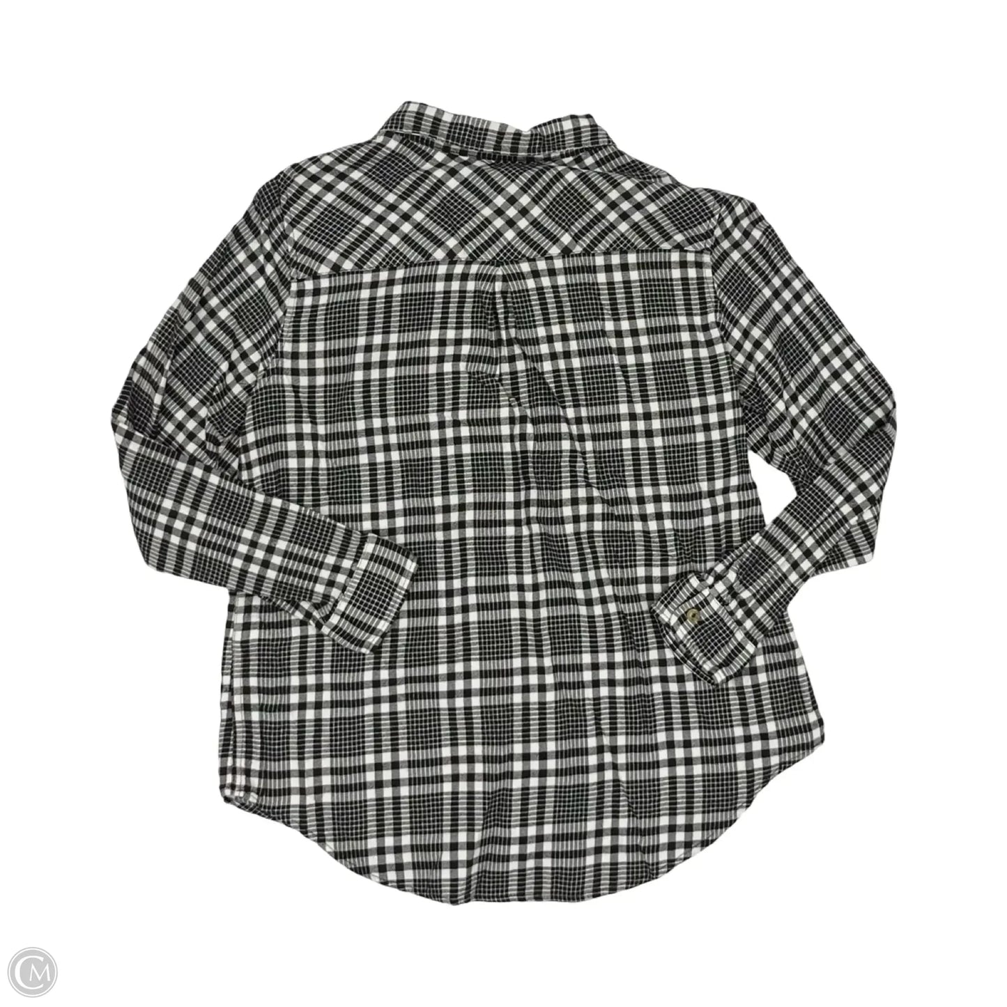 Top Long Sleeve By Christopher And Banks In Black & White, Size: Lp