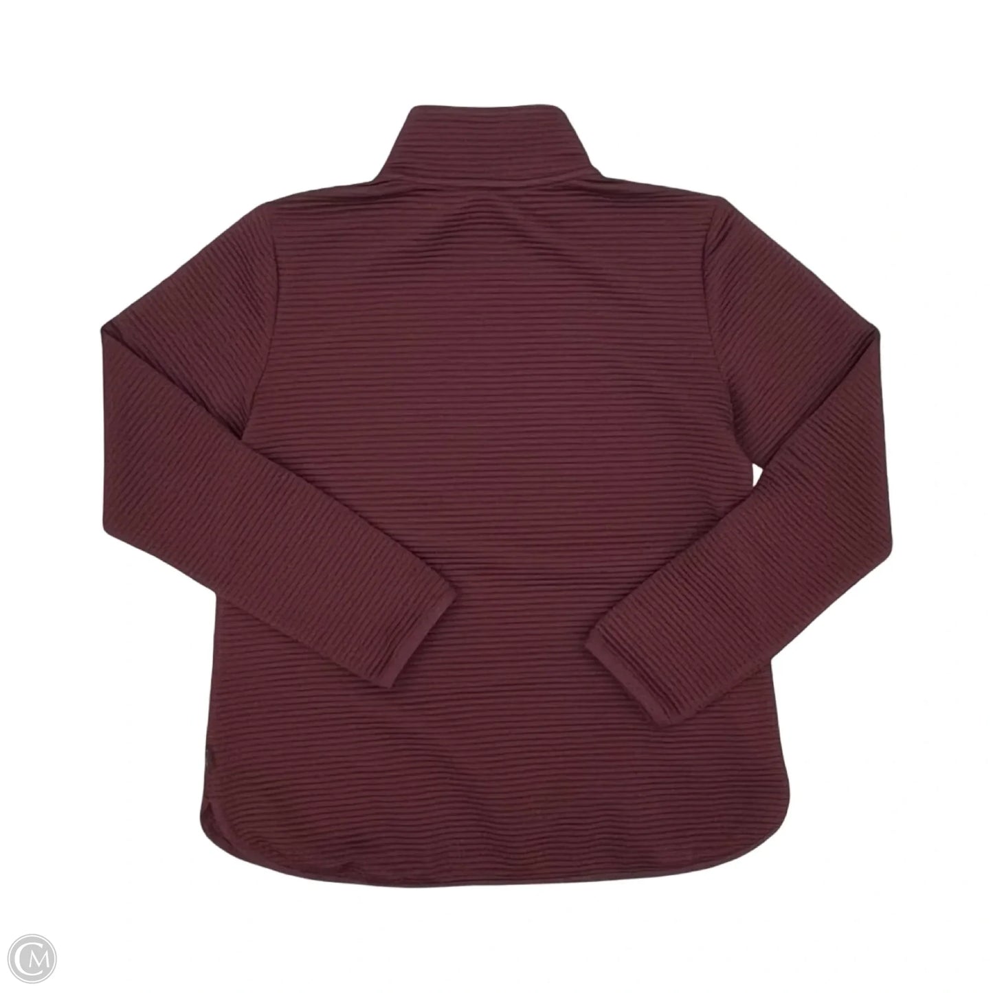 Athletic Top Long Sleeve Collar By Skechers In Maroon, Size: S