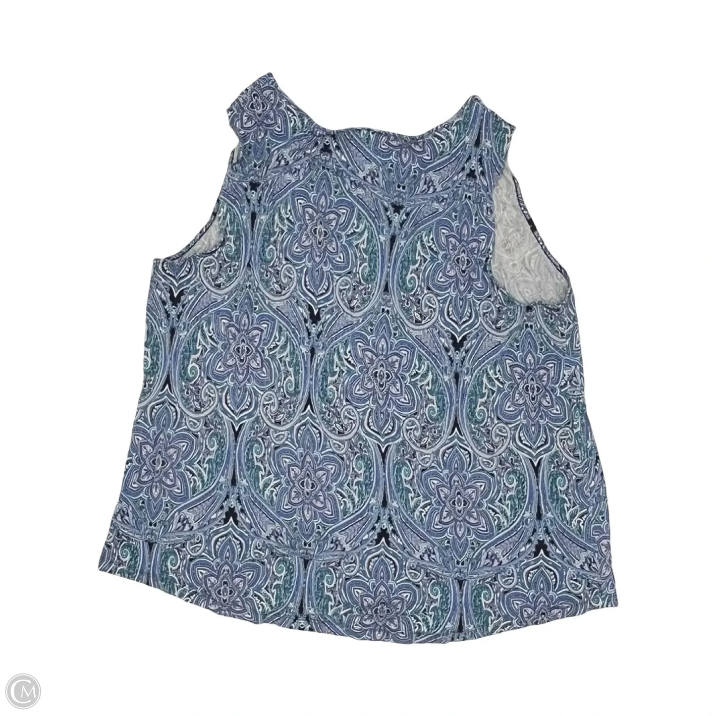 Top Sleeveless By Croft And Barrow In Blue & Purple, Size: 2x