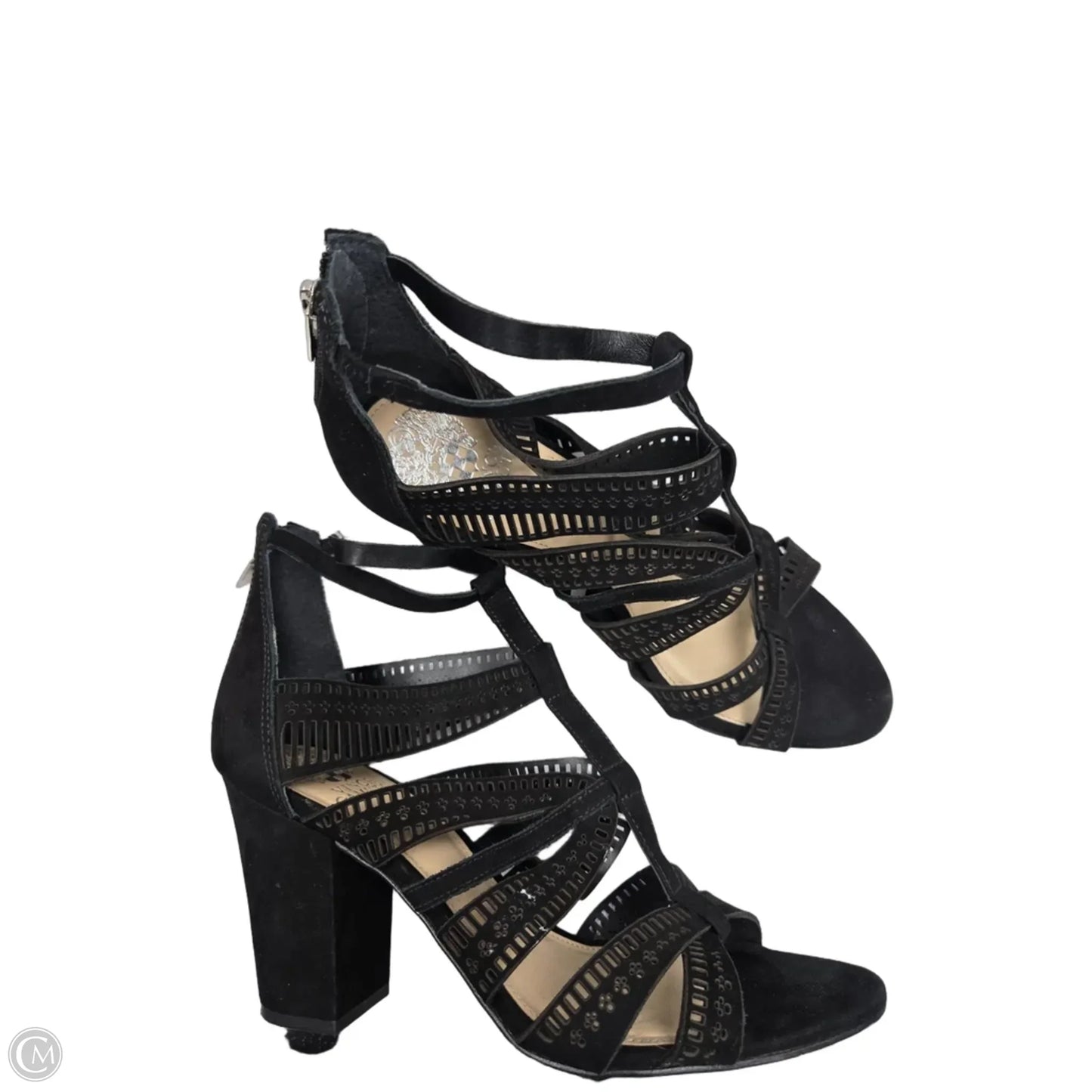Sandals Heels Block By Vince Camuto In Black, Size: 9