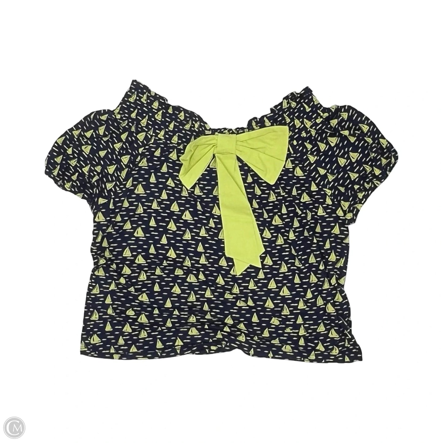 Top Short Sleeve By Porridge In Blue & Green, Size: L