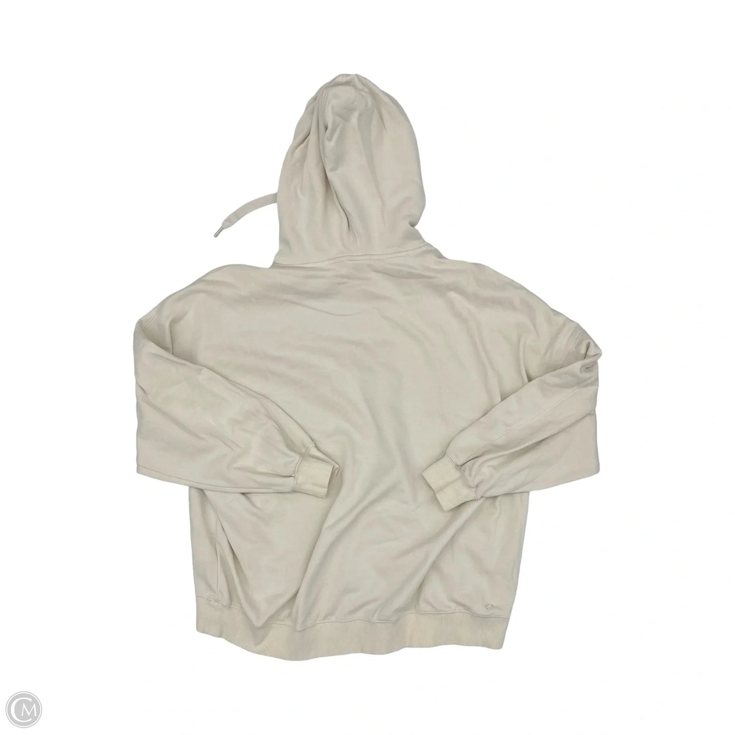 Sweatshirt Hoodie By H&m In Cream, Size: M