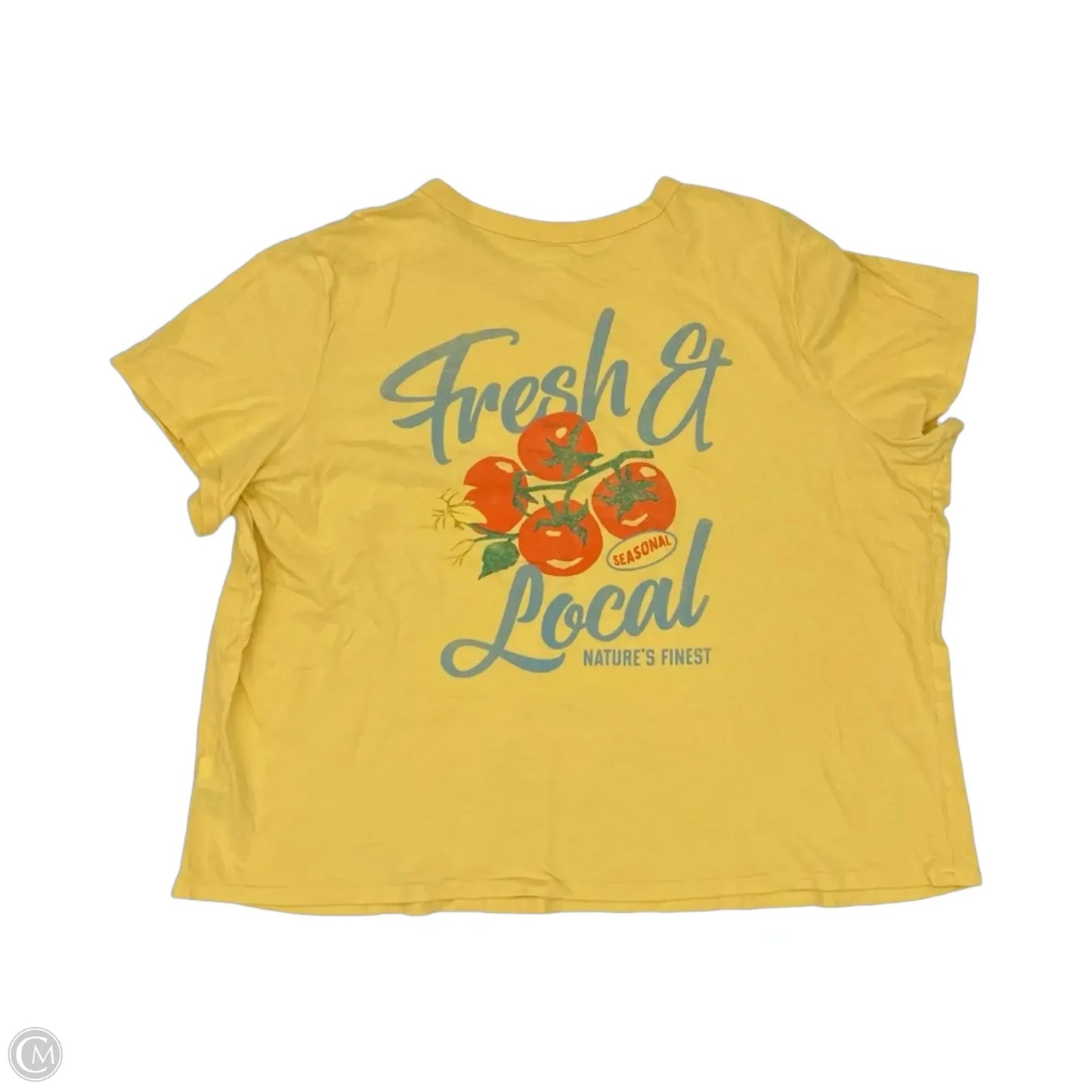 Top Short Sleeve By Old Navy In Yellow, Size: 2x