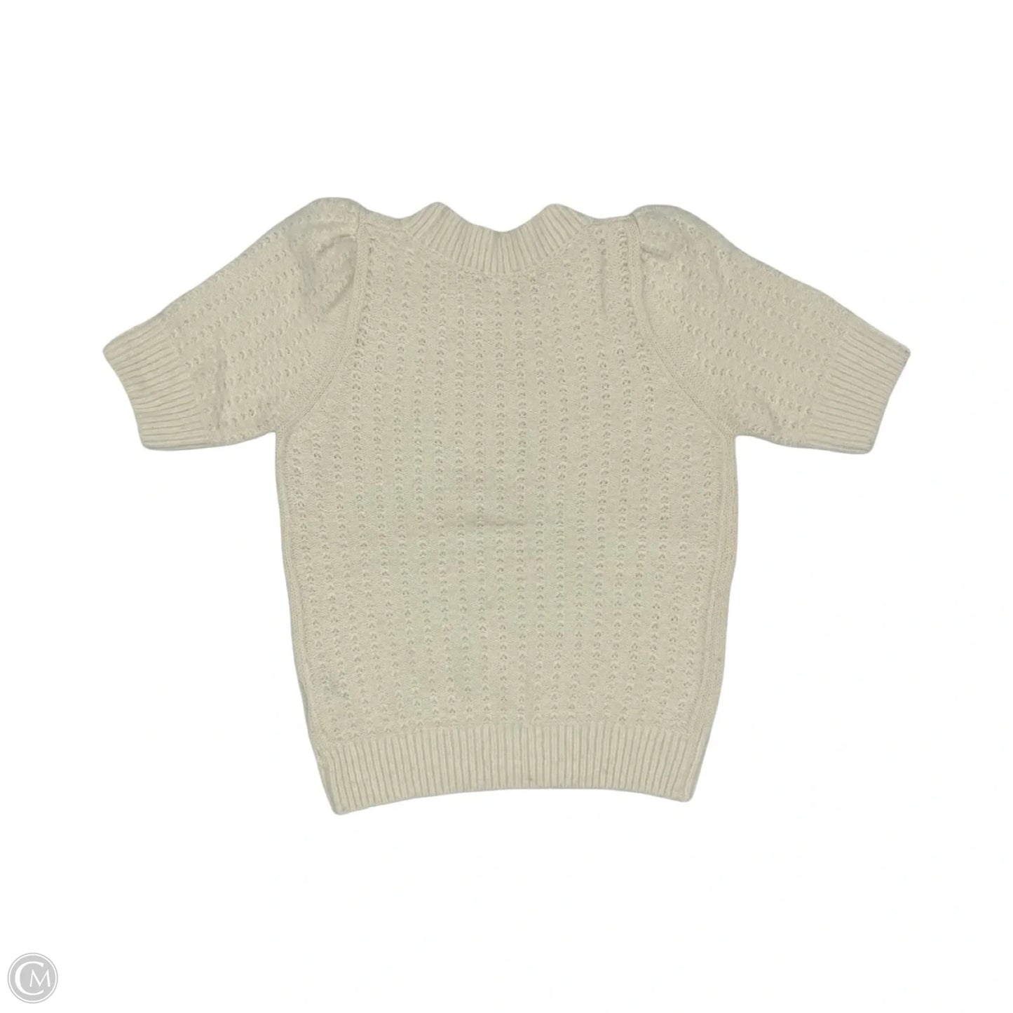 Sweater Short Sleeve By Cos In Cream, Size: Xs