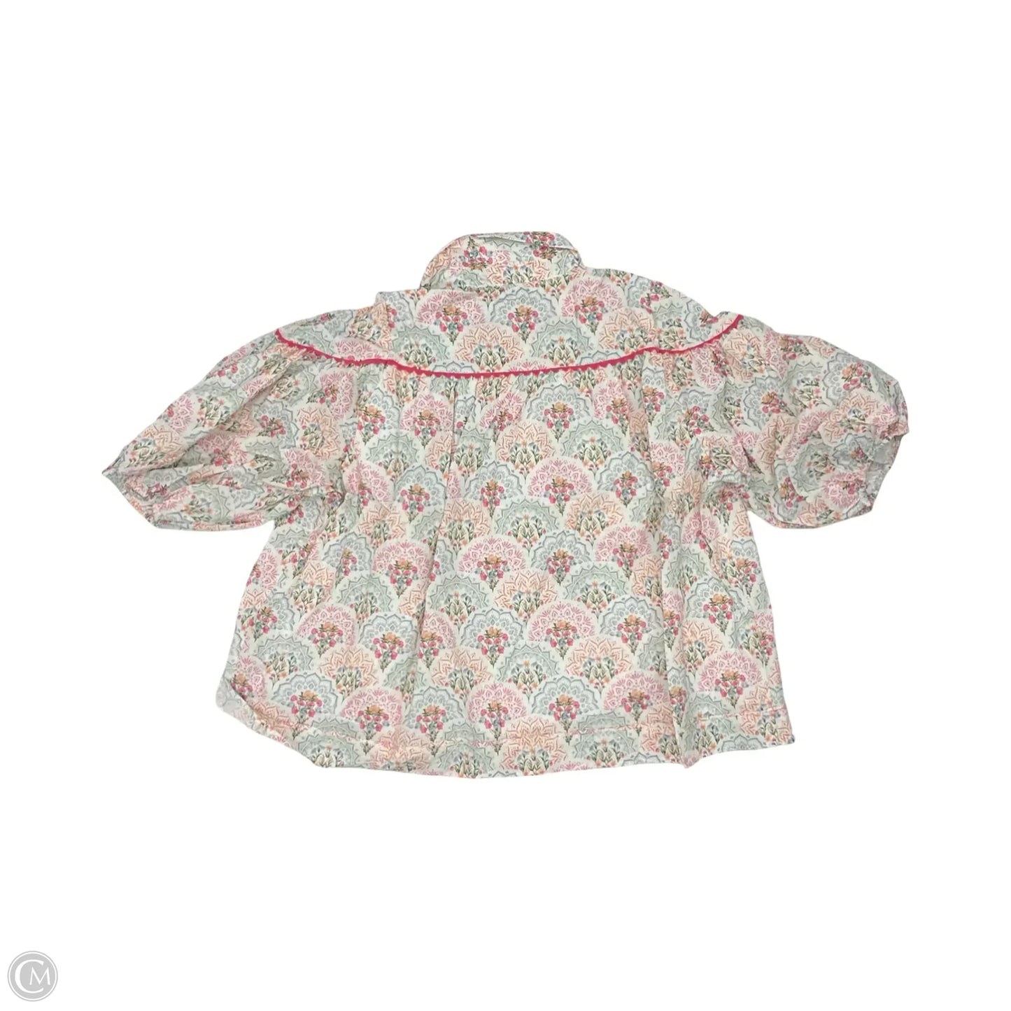 Blouse Short Sleeve By Chicsoul In Floral Print, Size: 3x
